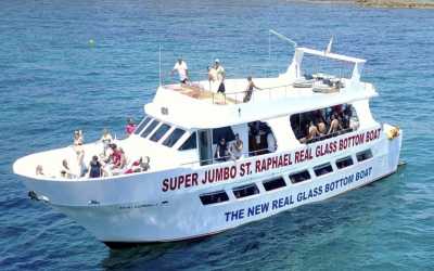 Wycieczka fakultatywna, Wycieczka Rejs z Pafos łodzią z przeszklonym dnem z pływaniem lub nurkowaniem z rurką o godzinie 13:00